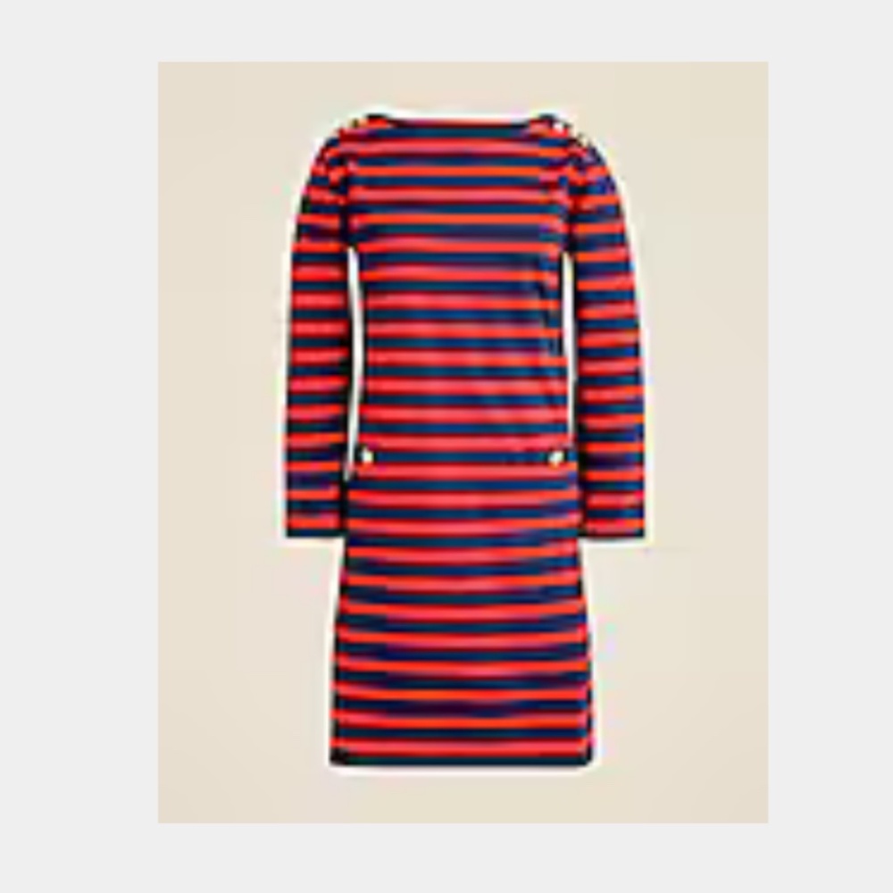J Crew Mariner cloth shirt dress with gold buttons,size Medium